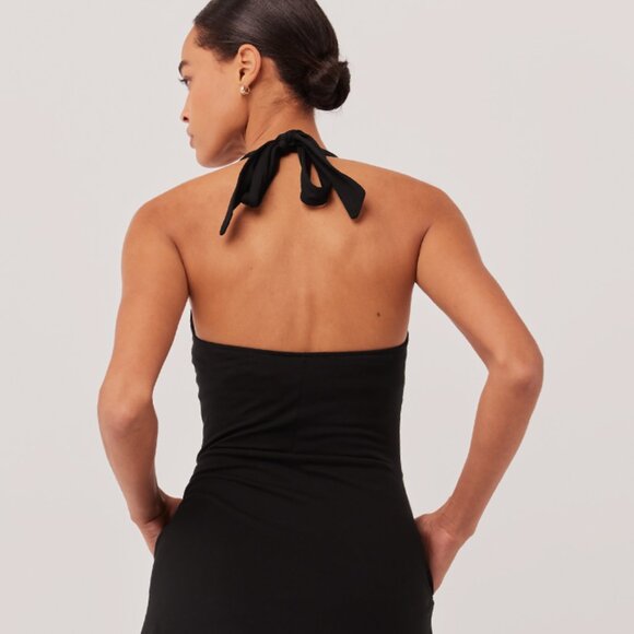 Pact Women's Reverie Floral Yellow Fit & Flare Halter Dress L - Picture 3 of 4